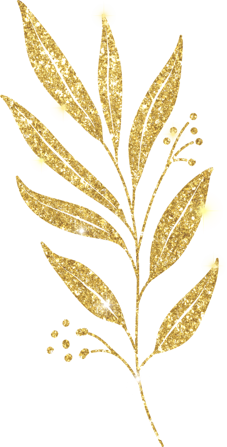 Gold leaves illustration