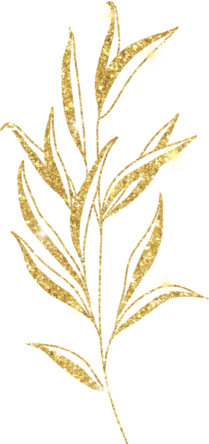 Gold leaves illustration